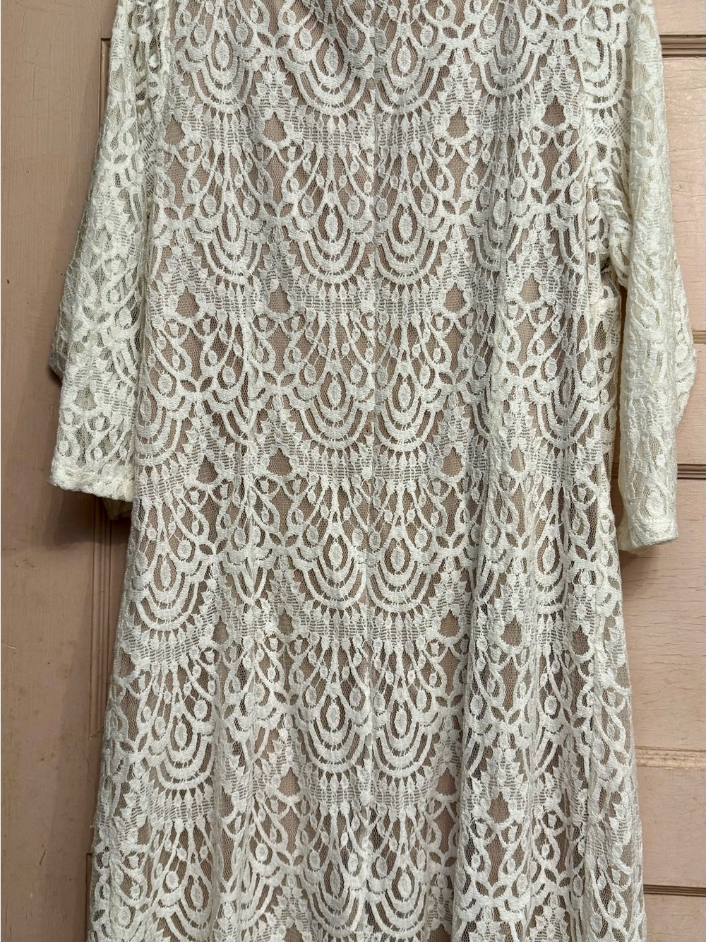 Ronni Nicole Ivory Crochet Midi Dress - Picture 2 of 5